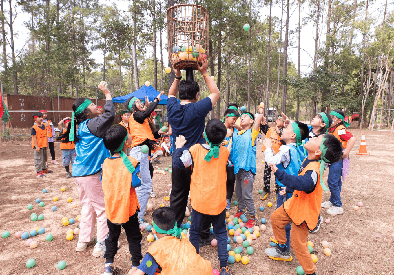 Children teamwork activity